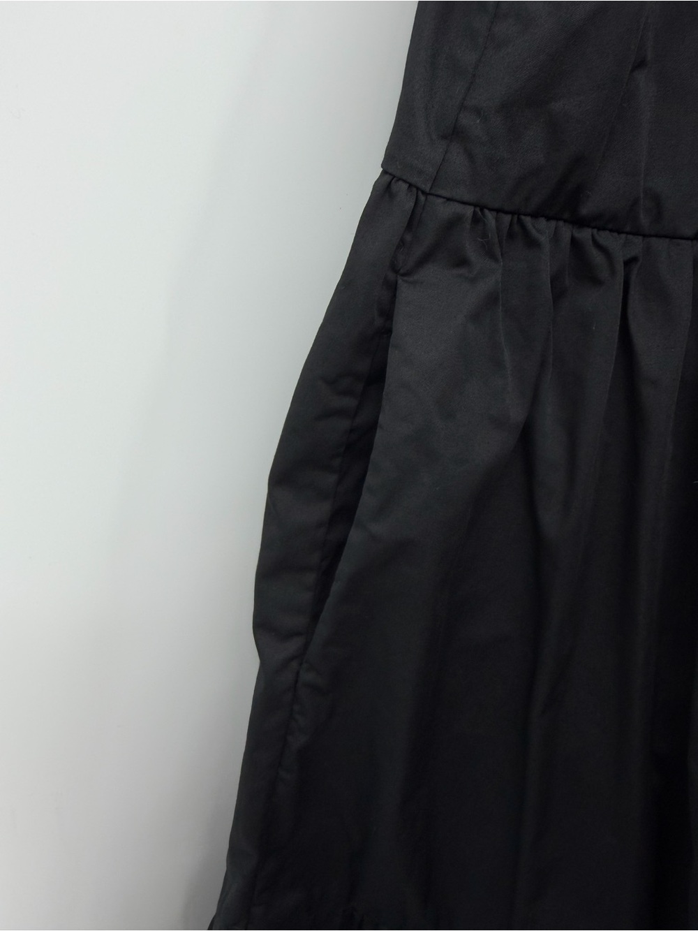 CO Essentials Tiered Midi Dress Sleeveless Cotton Black Size L - Picture 4 of 10